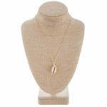Wholesale long metal necklace sea shell pendant Approximate pendant