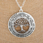 Wholesale long metal necklace tree life pendant Approximate