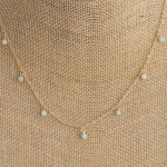 Wholesale dainty metal necklace beaded accents