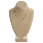 Wholesale dainty metal necklace beaded accents