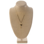 Wholesale dainty curb chain necklace faceted bead details charm pendant chain in