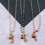 Wholesale dainty curb chain necklace faceted bead details charm pendant chain in
