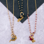 Wholesale dainty curb chain necklace faceted bead details charm pendant chain in