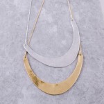 Wholesale modern metal bib statement necklace withy extender