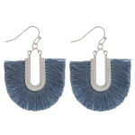 Wholesale silver fishhook earring fanned tassel