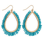Wholesale teardrop earrings beaded tassel details