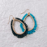 Wholesale teardrop earrings beaded tassel details