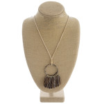 Wholesale faux leather cord necklace circular pendant snakeskin wrapped details