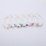 Wholesale rhinestone beaded teardrop dangle earrings