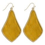 Wholesale cowhide encased arabesque drop earrings