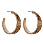 Wholesale cowhide leopard print hoop earrings wire wrapped details diameter cm