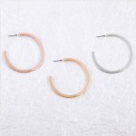 Wholesale flat matte open hoop earrings diameter