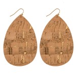 Wholesale cork teardrop earrings