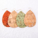 Wholesale cork teardrop earrings