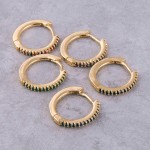 Wholesale cubic zirconia huggie hoop earrings Cubic Zirconia diameter