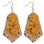 Wholesale faux leather animal print abstract earrings