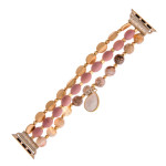 Wholesale interchangeable beaded stretch watch band smart watches natural stone