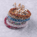 Wholesale white silver rhinestone bracelet adjustable bolo closure Fits up wrist