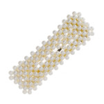Wholesale gold hair clip pearl beaded details
