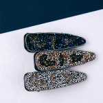 Wholesale leopard print rhinestone hair clip