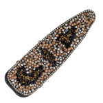 Wholesale leopard print rhinestone hair clip
