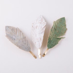 Wholesale feather inspired hair pin cork details
