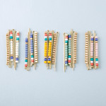 Wholesale hair pin set three hair pins color block beaded details