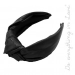 Wholesale do everything Love brand oversized knotted PU headband One PU