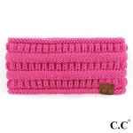 Wholesale c C HB Solid ribbed ponytail headband Acrylic One fits most