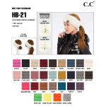 Wholesale c C HB Solid ribbed ponytail headband Acrylic One fits most