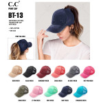Wholesale c C BT turquoise distressed vintage ponytail cap Mesh back velcro clos
