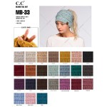 Wholesale messy bun confetti print C C beanie black acrylic