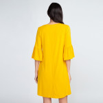 Wholesale adorable peplum sleeve dress will be wardrobe staple wear casual coff