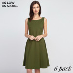 Wholesale adorable line dress sleeveless silhouette two side pockets carrying l