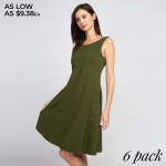 Wholesale adorable line dress sleeveless silhouette two side pockets carrying l