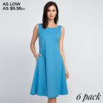 Wholesale adorable line dress sleeveless silhouette two side pockets carrying l