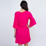 Wholesale adorable peplum sleeve dress will be wardrobe staple wear casual coff