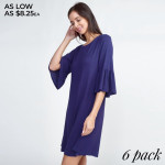 Wholesale adorable peplum sleeve dress will be wardrobe staple wear casual coff
