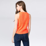 Wholesale cropped waist knit vest adjustable drawstring Cotton Acrylic