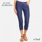 Wholesale original standard pocket capri jegging classic silhouette constructio