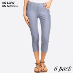 Wholesale original standard pocket capri jegging classic silhouette constructio