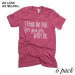 Wholesale fear no evil me Short Sleeve Boutique Graphic Tee t shirts sold pack S