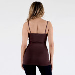 Wholesale seamless tank top spaghetti straps fade resistant fabric soft stretch
