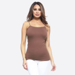 Wholesale seamless tank top spaghetti straps fade resistant fabric soft stretch