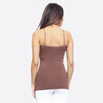 Wholesale seamless tank top spaghetti straps fade resistant fabric soft stretch