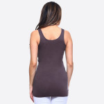 Wholesale solid color seamless tank top Round Neckline Body con Sleeveless Fitte