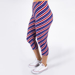 Wholesale peach skin th July capri leggings stars stripes Inseam One fits most C