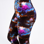 Wholesale peach skin galaxy print capri leggings Inseam One fits most Compositio