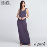 Wholesale solid color full sleeveless maxi dress Pack Breakdown pcs pack S M L C
