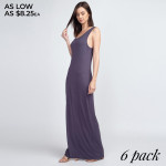 Wholesale solid color full sleeveless maxi dress Pack Breakdown pcs pack S M L C